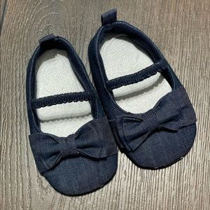 Navy Toddler Shoes with Bow